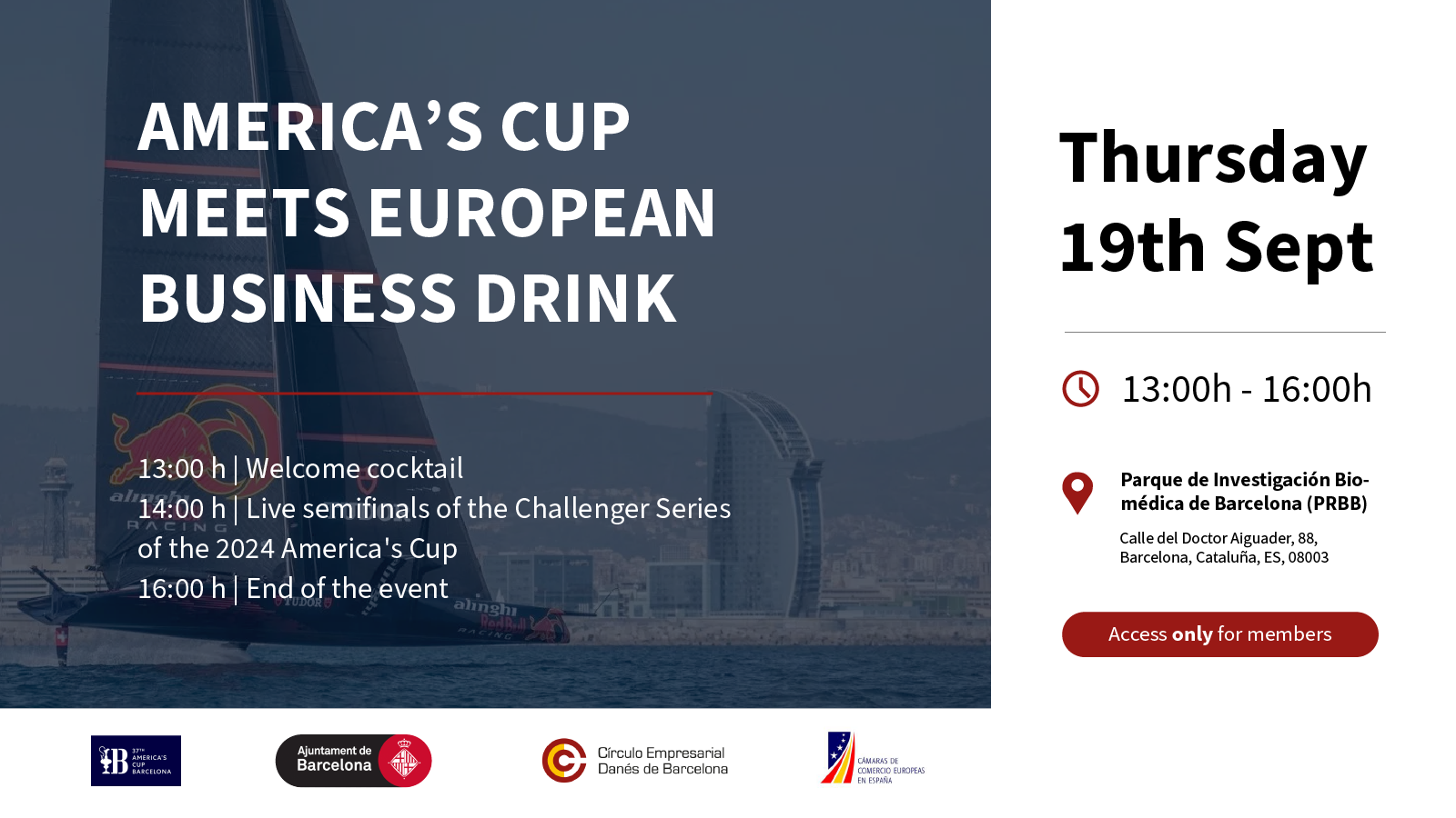 America’s Cup meets European Business Drink